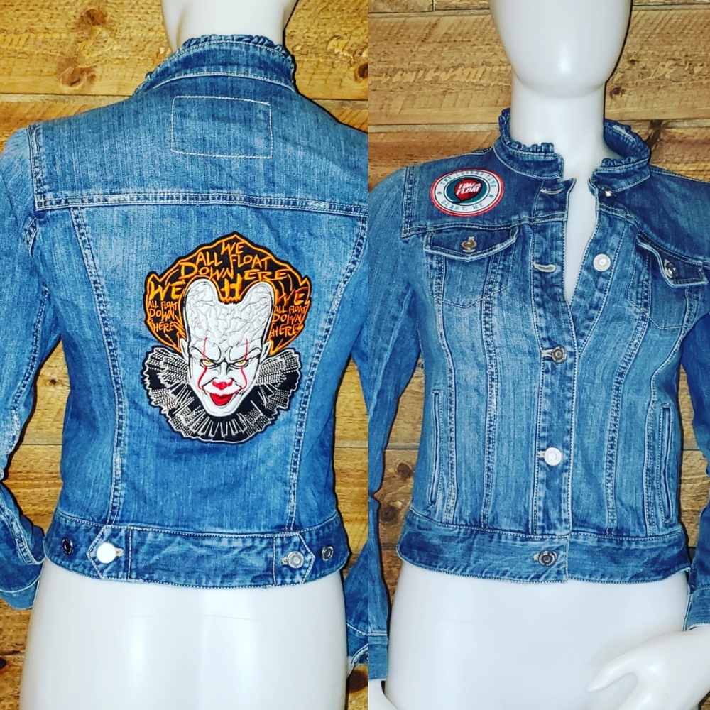 Stephen King It Customized Jean Jacket Size 0